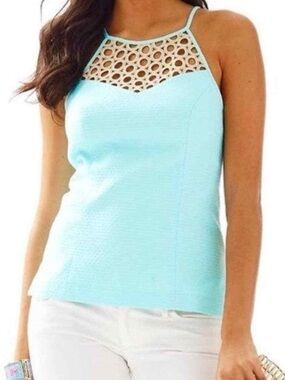 NEW Lilly Pulitzer Larina Top in Pool Blue